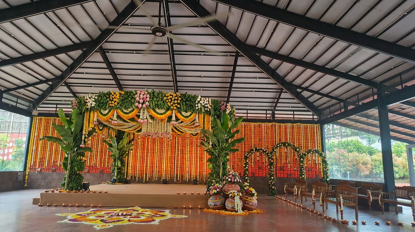Traditional Haldi & Mehendi Stage Setup at ARC Pyramid