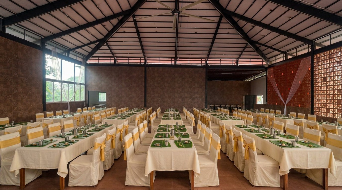 Banquet Hall Long Table Dining Layout at ARC Pyramid